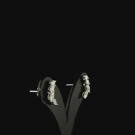 Rose altın seçeneğiyle zarafet katan markiz kesim pırlanta taşlı tasarım küpe sertifikalı ve ücretsiz kargo avantajıyla güvenli alışveriş