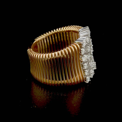 0,75 Karat Yuvalı Kafes Pırlanta Yüzük