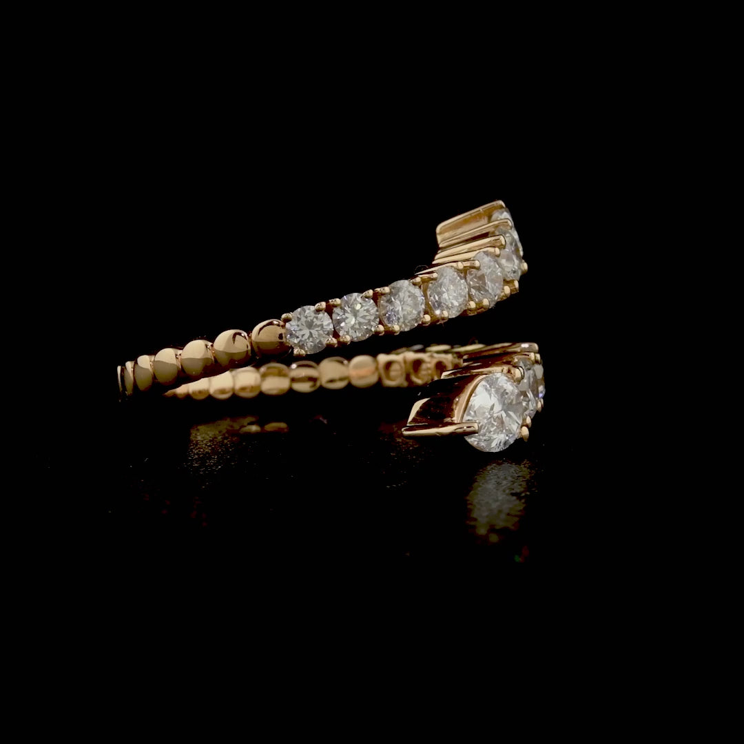 Sarı altın seçeneğiyle modern tasarım damla pırlanta yüzük, 2,26 karat parlak taşlarla hazırlanmış özel el yapımı pırlanta yüzük