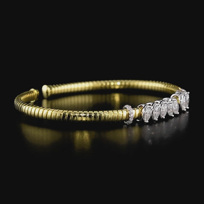 0,94 Karat Markiz Pırlanta Tasarım Bilezik