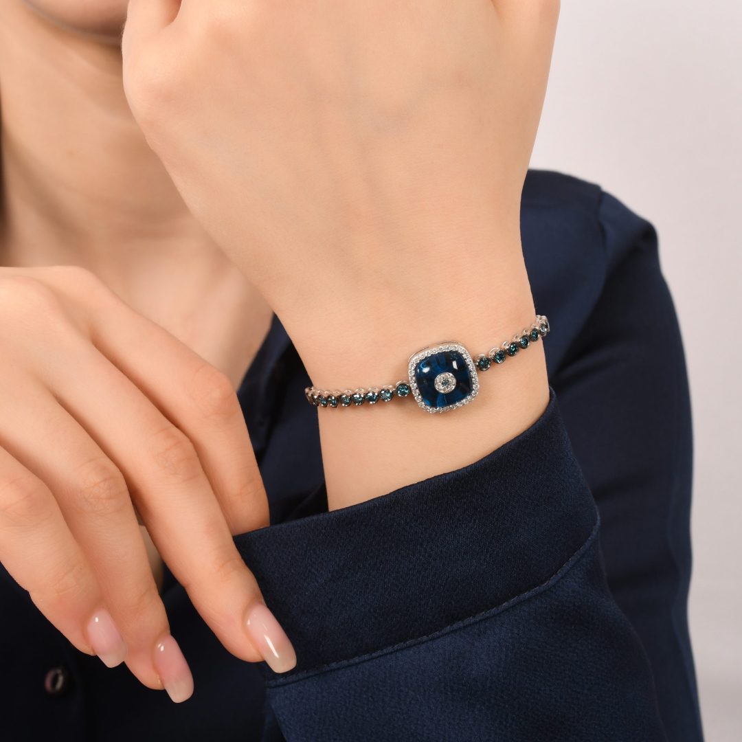 Cushion Evil Eye Bracelet